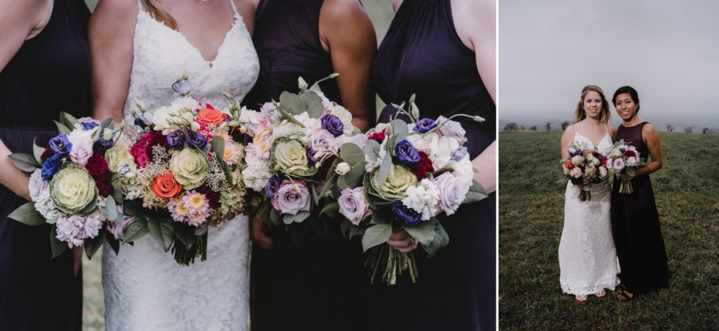 Globe Hill at Ronnybrook Farm foggy wedding day photos