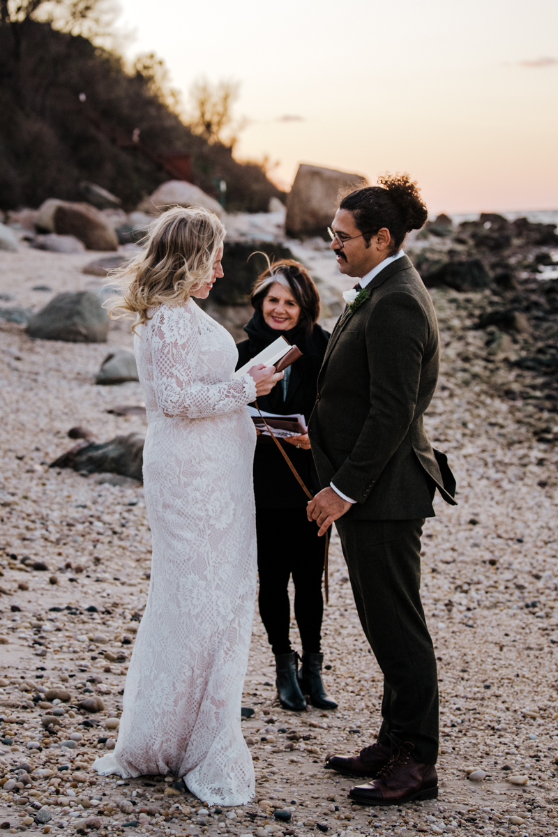 wedding photographers on long island Greenport Beach Elopement