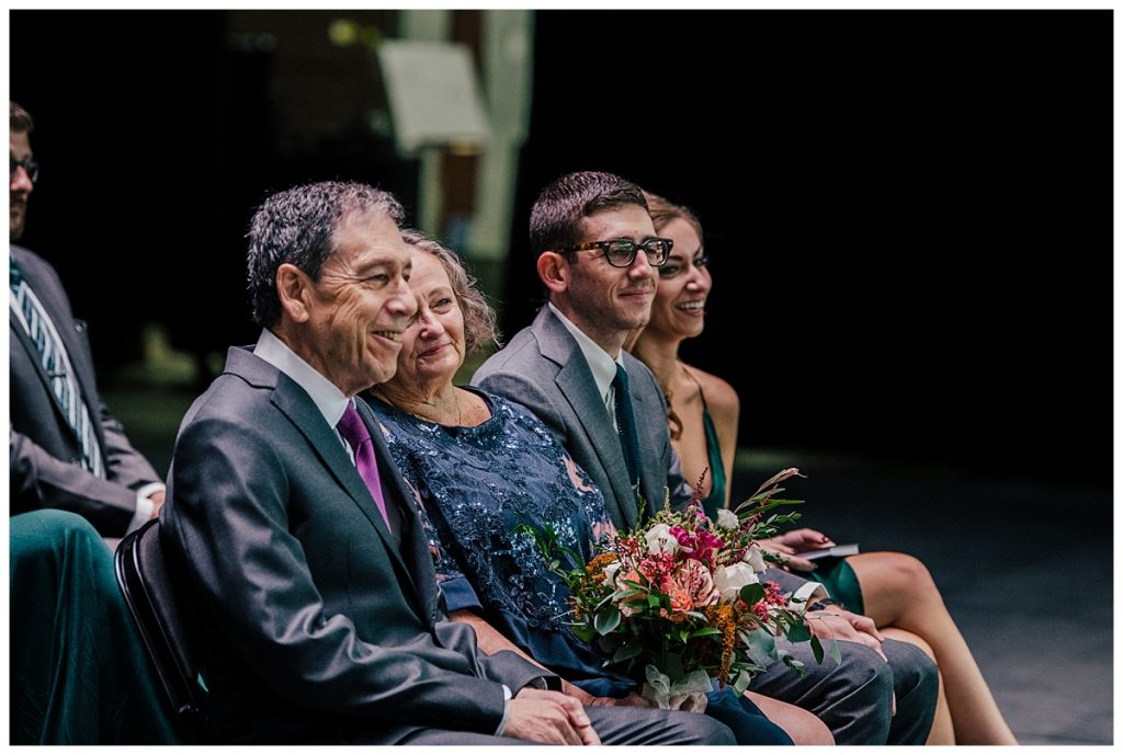 A Saratoga Springs SPAC Wedding 33 the bride's family at a spac wedding ceremony