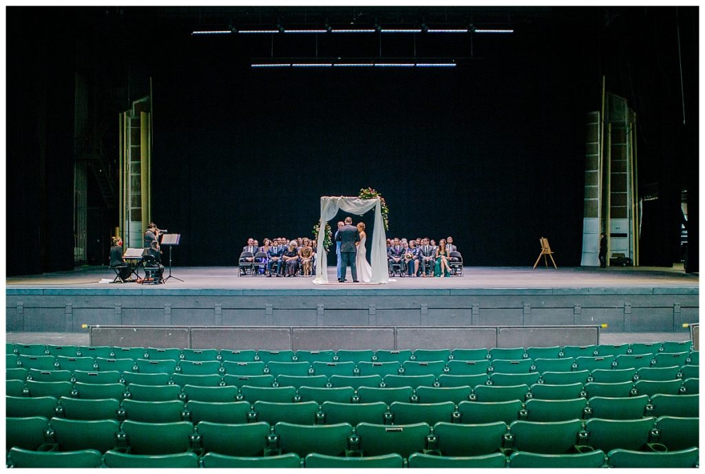A Saratoga Springs SPAC Wedding 39 a spac wedding ceremony on the stage in saratoga springs ny