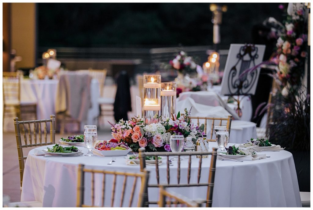 A Saratoga Springs SPAC Wedding 61 table details at a spac wedding reception