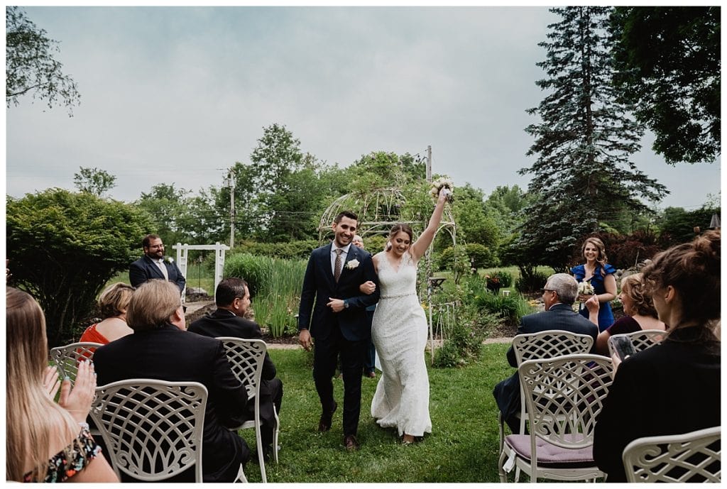 wedding ceremony at a Bull's Head Inn Wedding