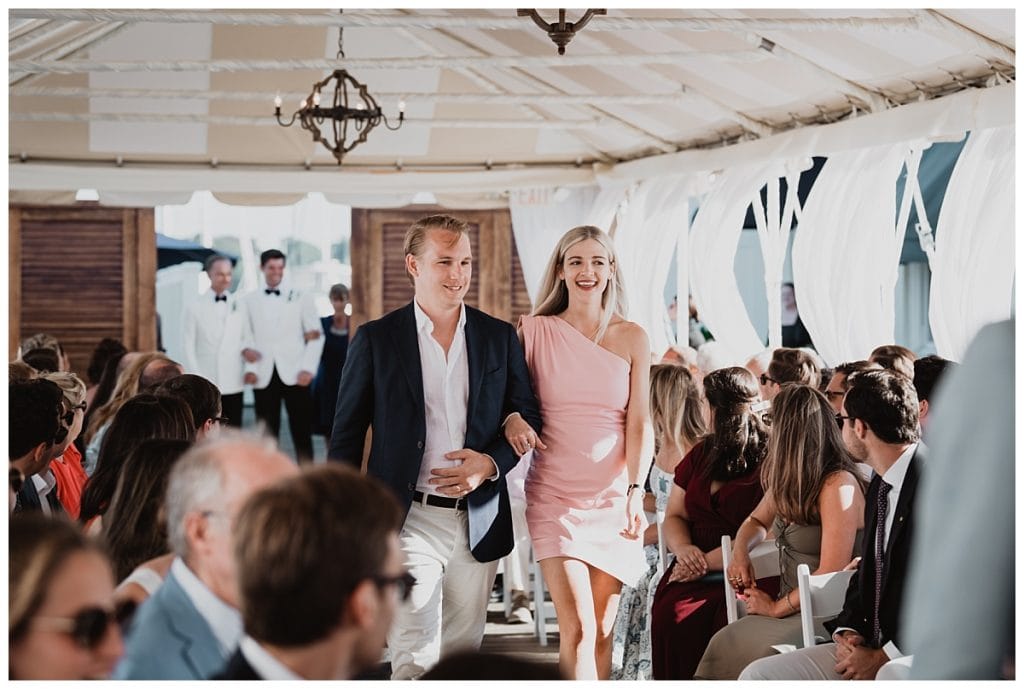 Enchanting Summer Regatta Place Wedding: Unforgettable Jubilation 19 wedding ceremony at the regatta place in rhode island in newport