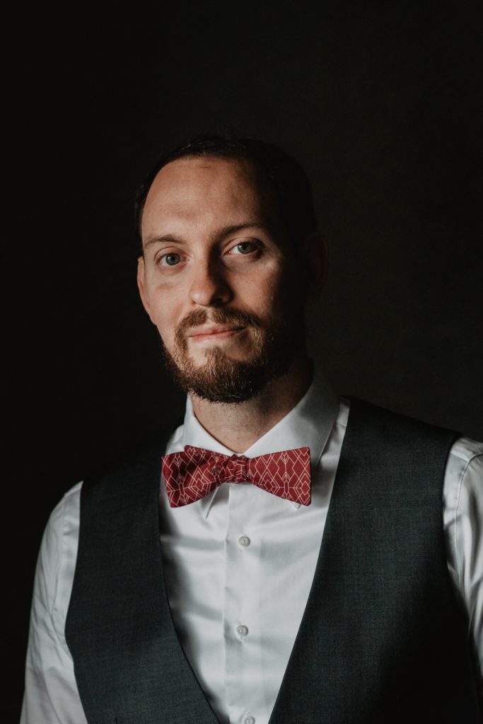 a groom portrait at the Culinary