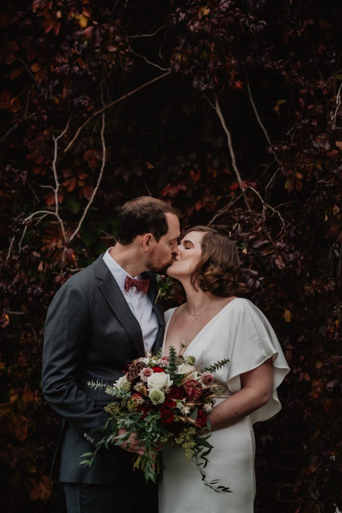 dark and moody wedding photo