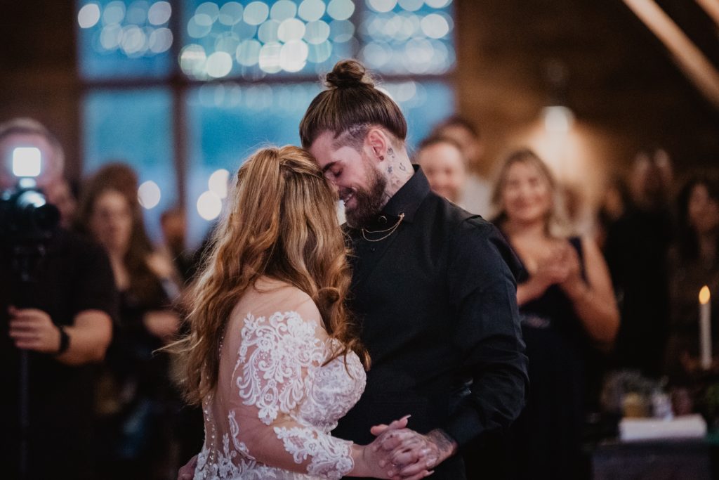 first dance at The Stone Barn at Beardslee Farm Wedding