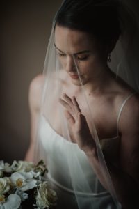 bridal portrait at Thayer Hotel wedding at west point