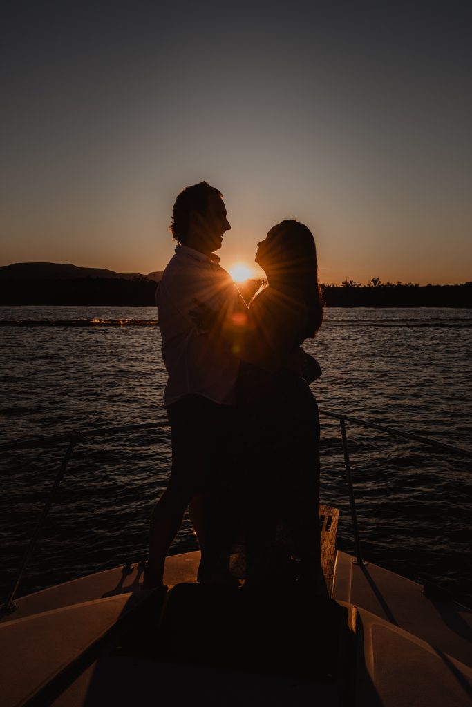Unforgettable Hudson River Boat Proposal: A Romantic Airbnb Boat Proposal & Hudson Valley Stay 27 charted boat proposal in the hudson valley at sunset